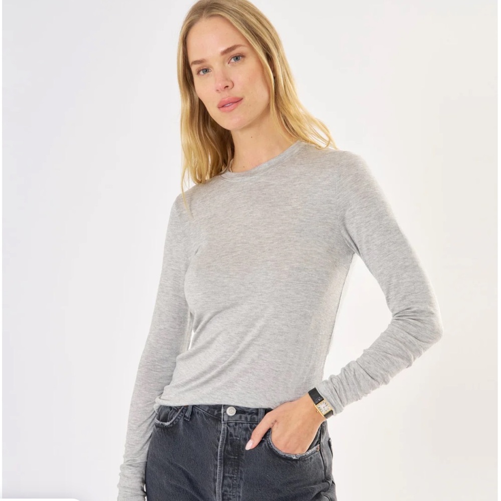 Wheat Light Grey Heather Long Sleeve Tee